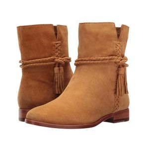 Frye Tina Whipstitch Tassel Suede Boots